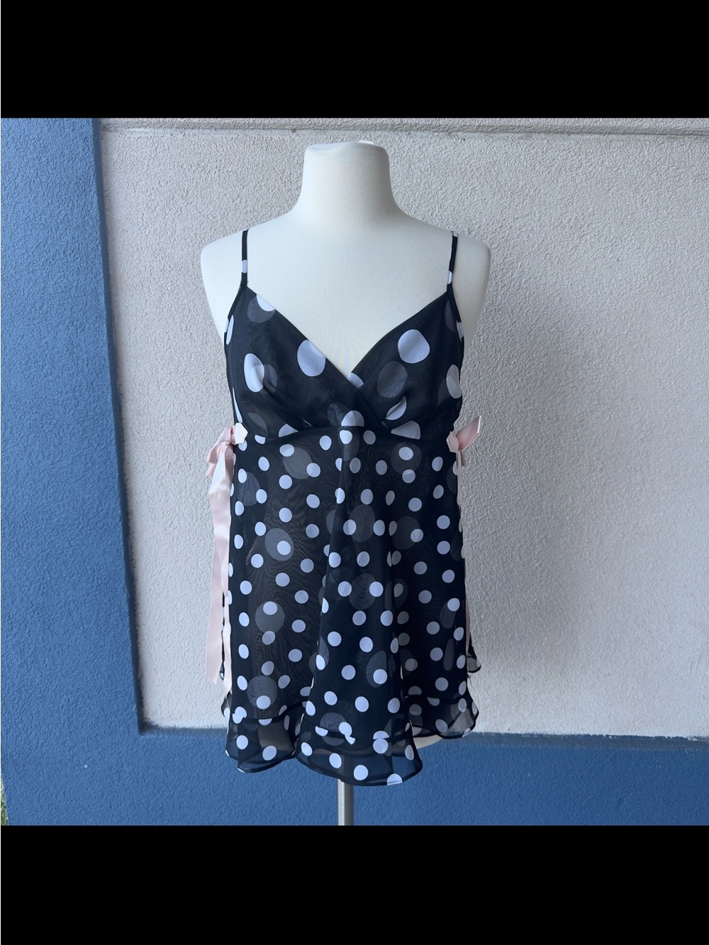 Sexy Y2K Polka-Dot Sheer Lingerie